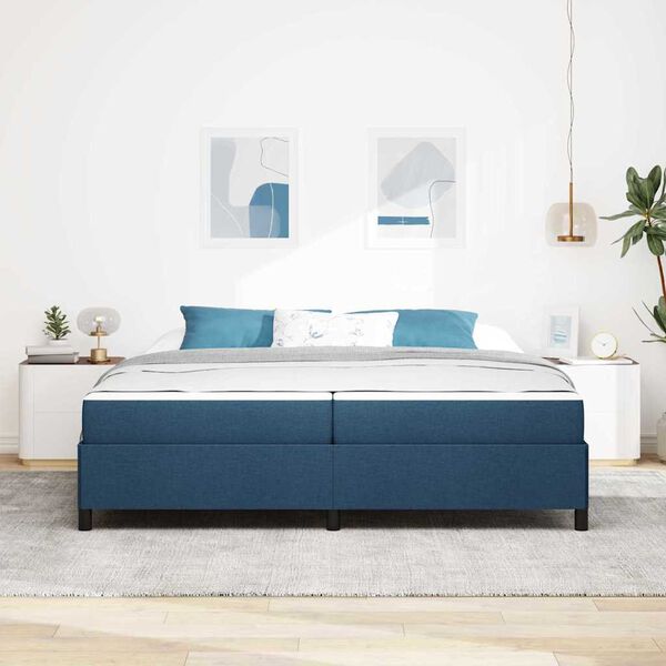 vidaXL Boxspringbed Blauw 200 x 200 cm Stof