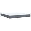 vidaXL Boxspring met matras fluweel donkergrijs 180x200 cm