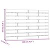 vidaXL Hoofdbord wandmontage 106x3x63 cm massief grenenhout wit