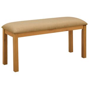 vidaXL Eetbank 95 x 32 x 45 cm Massief Eikenhout Beige