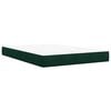 vidaXL Boxspring met matras fluweel donkergroen 140x200 cm