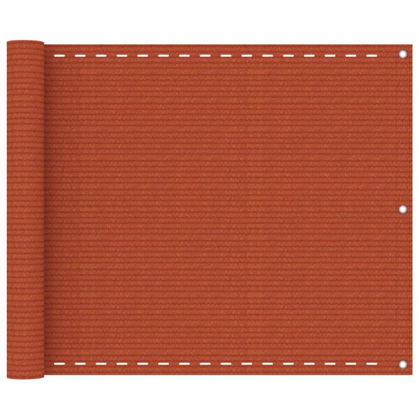 vidaXL Balkonscherm 75x500 cm HDPE oranje