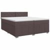 vidaXL Boxspringbed met matras Donkerbruin 200 x 200 cm Stof