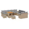 vidaXL Tuin Sofa Set 13 pcs Beige poly rattan