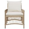 vidaXL Tuinstoel met kussen Beige 73 x 61 x 77 cm poly rattan