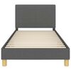 vidaXL Bedframe voor kinderen met hoofdbord Donkergrijs 80 x 200 cm