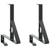 vidaXL Sneeuwbeveiligingsteun 2 st Zwart 29,5 x 3 x 34,5 cm Staal