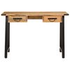 vidaXL Bureau met lades 105x55x70 cm massief mangohout en ijzer