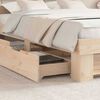 vidaXL Bedframe met hoofdeinde Bruin 150 x 200 cm Massief grenenhout