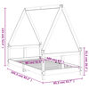 vidaXL Kinderbedframe 80x160 cm massief grenenhout zwart