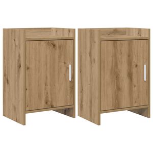vidaXL Nachtkastjes 2 pcs Artisanaal eiken 40 x 30 x 60 cm