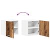 vidaXL Hangkast Oude Hout en Wit 40 x 31 x 40 cm Bewerkt hout