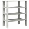 vidaXL Schoenenrek 61x32x70 cm bewerkt hout betongrijs