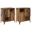 vidaXL Dressoirs 2 pcs Oud Hout 60 x 35 x 70 cm Bewerkt hout