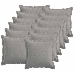 vidaXL Kussen 12 st HOUTEN Wolkengrijs 40 x 40 cm Faux Linnen