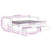 vidaXL Slaapbank met onderschuifbed en lades 90x200 cm stof lichtgrijs