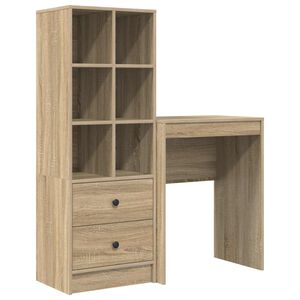 vidaXL Bureau Sonoma Eiken 105,5 x 34 x 127 cm 2 st