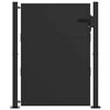 vidaXL Tuinpoort 110 x 155 cm Gepoedercoat staal Zwart Vergrendelbaar