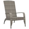 vidaXL Tuinstoel Adirondack Grijs Poly Rattan