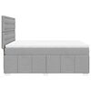 vidaXL Boxspring met matras stof lichtgrijs 160x200 cm