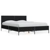 vidaXL Bedframe bewerkt hout metaal zwart 120x200 cm