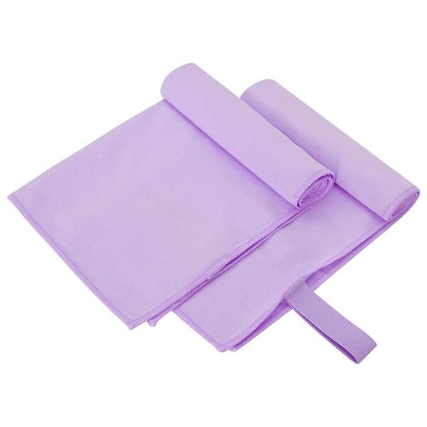 vidaXL Sporthanddoeken 2 pcs Paars 50 x 30 cm Polyester en polyamide