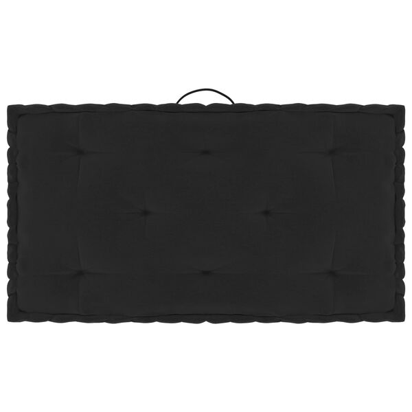 vidaXL Palletvloerkussens 5 st katoen zwart