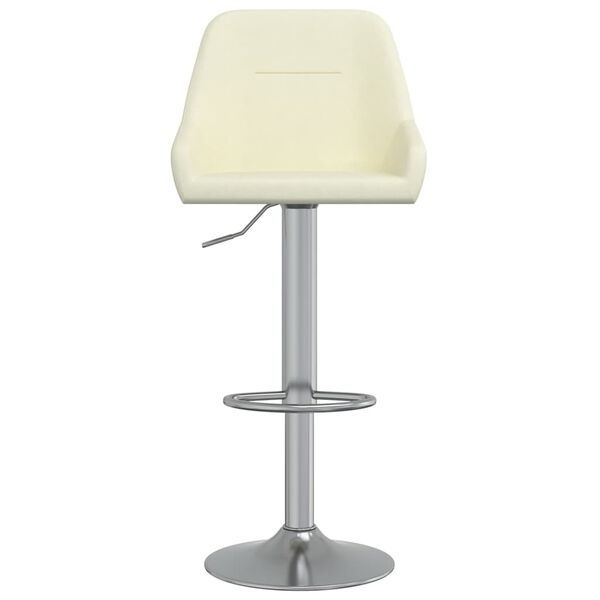 vidaXL Barkrukken 2 st stof cr&egrave;mekleurig