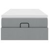 vidaXL Ottoman bed met matras 80x200cm stof lichtgrijs