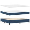 vidaXL Boxspringbed met matras met hoofdeinde Blauw 200 x 200 cm Stof