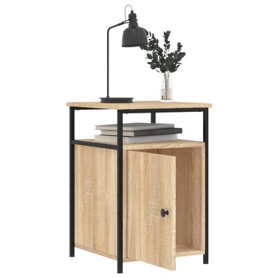 vidaXL Nachtkastjes 2 st 40x42x60 cm bewerkt hout sonoma eikenkleurig