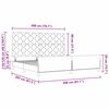 vidaXL Bedframe met hoofdeinde Donkergrijs 200 x 200 cm Stof