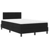 vidaXL Boxspringbed met matras met hoofdeinde Zwart 120 x 190 cm Stof