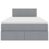 vidaXL Opbergbed met matras Lichtgrijs 120 x 190 cm Bewerkt hout