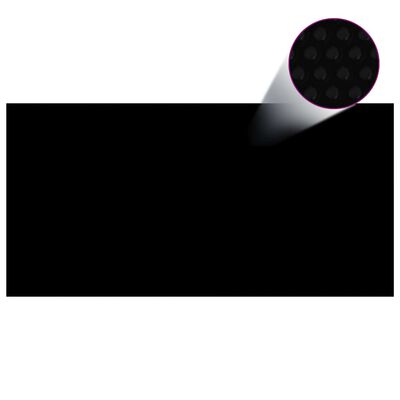 vidaXL Zwembadfolie solar drijvend 549x274 cm PE zwart en blauw