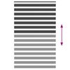 vidaXL Zebra rolgordijn 140x230 cm stofbreedte 135,9 cm zwart