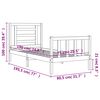 vidaXL Bedframe met hoofdbord massief hout zwart