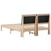vidaXL Bedframe Bruin en donkergrijs 140 x 200 cm Massief grenenhout