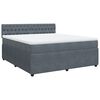 vidaXL Boxspring met matras fluweel donkergrijs 180x200 cm