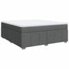 vidaXL Boxspring met matras stof donkergrijs 180x200 cm