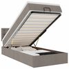 vidaXL Bed met matras 100x200 cm stof taupe