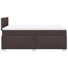 vidaXL Boxspring met matras stof donkerbruin 120x190 cm