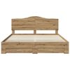 vidaXL Bedframe met hoofdeinde Artisan Eiken 180 x 200 cm Bewerkt hout