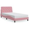 vidaXL Bedframe zonder matras fluweel roze 100x200 cm