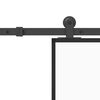 vidaXL Schuifdeur met beslag 76x205 cm ESG-glas en aluminium