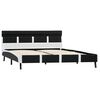 vidaXL Bedframe met LED kunstleer zwart 140x200 cm