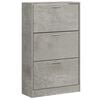 vidaXL Schoenenkast 63x24x103 cm bewerkt hout betongrijs