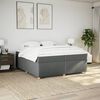 vidaXL Boxspring met matras stof donkergrijs 200x200 cm
