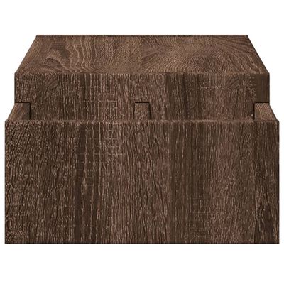 vidaXL Monitorstandaard met opbergruimte 70x27x15 cm hout bruin eiken