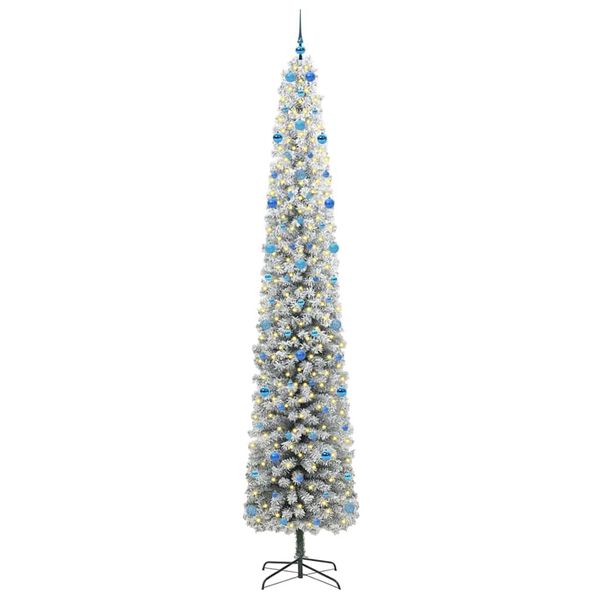 vidaXL Kunstkerstboom Groen 300 cm PVC en Staal en Kunststof